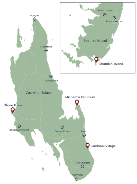 Our Zanzibar All Hotels Map