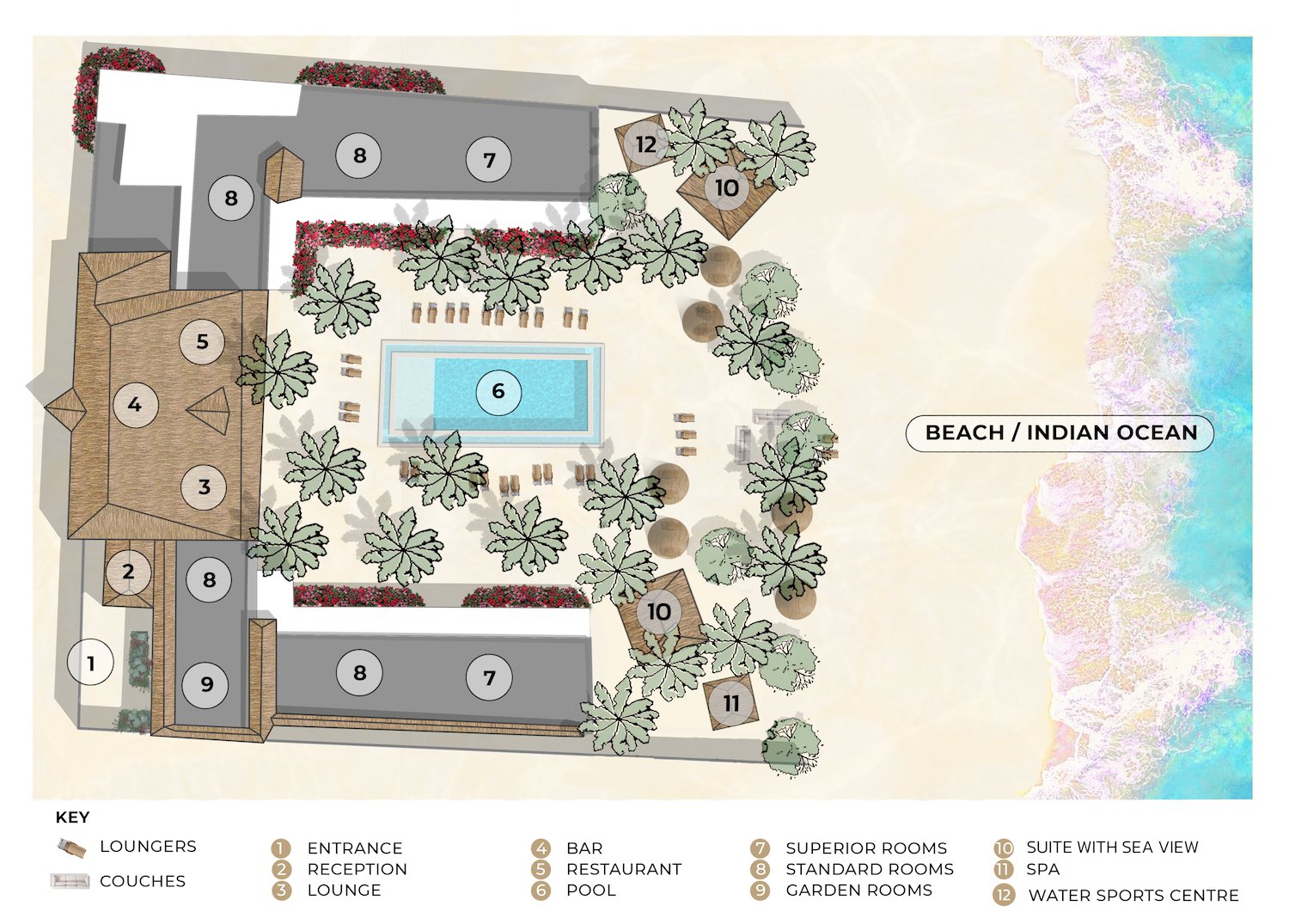 The Loop Beach Resort Site map